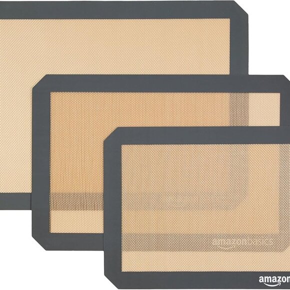 Rectangular Silicone, Non-Stick, Food Safe Baking Mat, 9"x13", 9.9"x14.8", and 1 - Picture 1 of 7